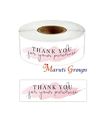 120pcs/roll Kraft Paper Thank You Stickers Labels rectangle Sealing Stickers for Small Bsuiness Packages Gifts Bags Wedding decor
