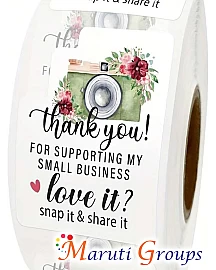 500pcs Thank You Sticker Labels For Baking Packaging, Wedding Gifts Decor, Jar, Storage Box, Canister / Vintage Flower Camera Design Stickers
