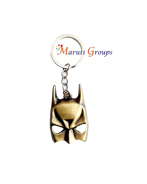 Batman 3D Keychain / Keyring – Metal Steel Brown Color Batman Mask