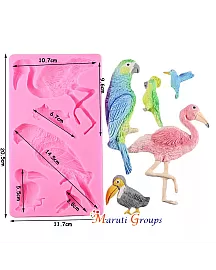 Tropical birds- Flamingo, Cockatoo, Toucan, Parrot and Humming Bird
